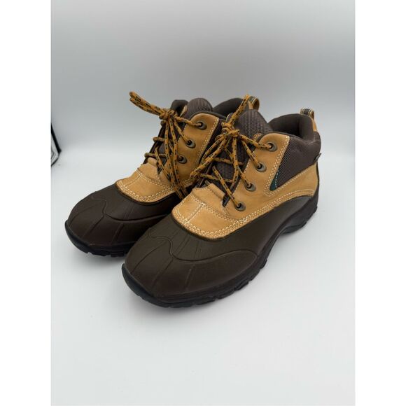 L.L. Bean Mens Tan Brown Leather Low Waterproof Dri Lex Duck Boots Size 10 - Picture 9 of 9